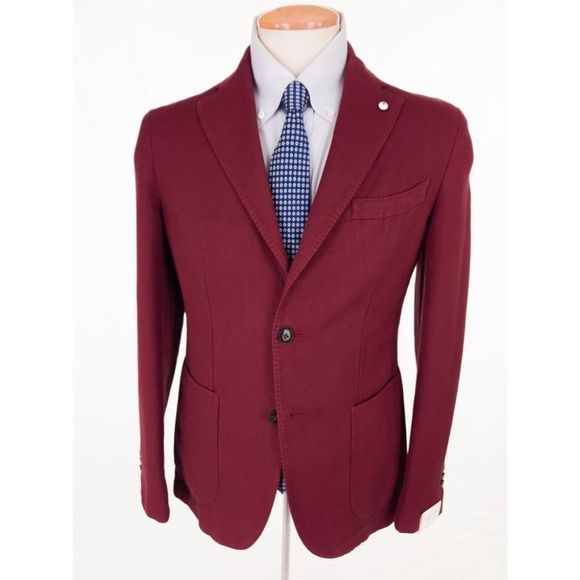 Men's Burgundy Blazer - Picture 1 of 12